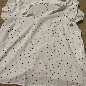 SHEIN White Ruffled Blouse with Peter Pan Collar